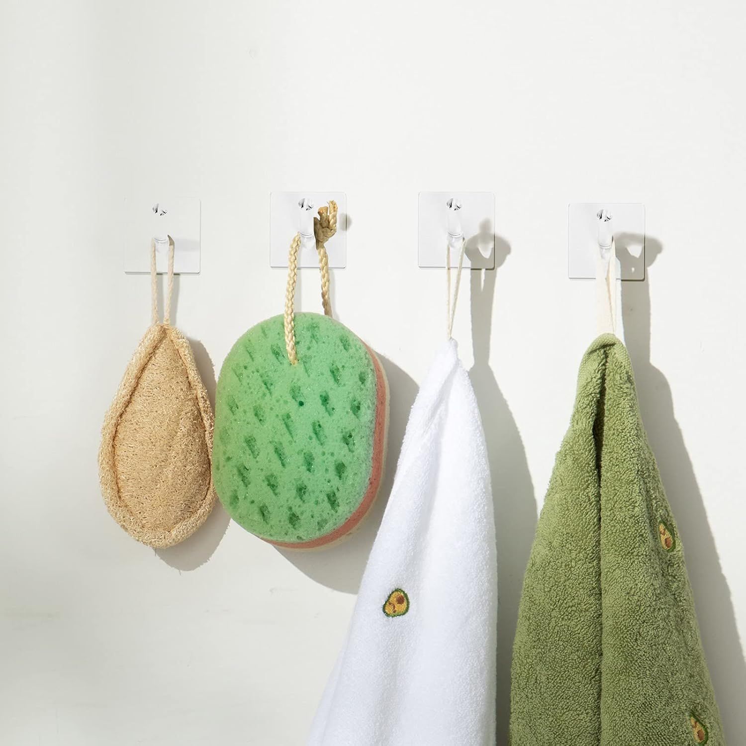12 Pieces Acrylic Wall Mounted Coat Hooks Hat Rack Robe Single Organizer Adhesive Clear Wall Hook Decorative or Clothes, Hat, Towels Hanger(Clear) โ image 5