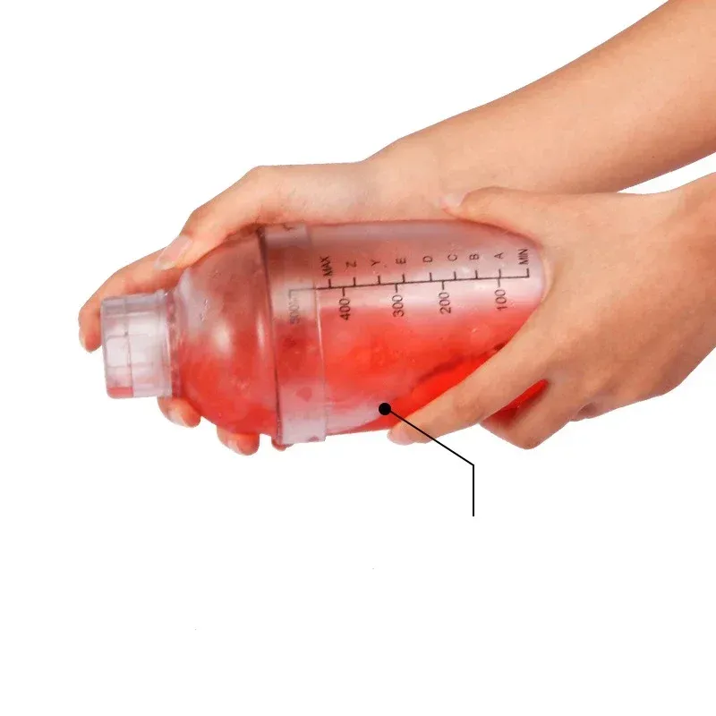 1PC Plastic Cocktail Shaker 1000ml for Home Bar, Drink Mixing Utensil with Transparent and Black Scale — image 4