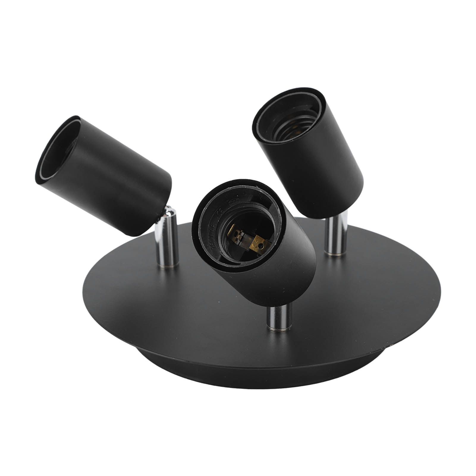 Ceiling Spotlight Holder 3 Head Rotating Lamp Base Ceiling Lamp Holder E27 Track Light Holder for Kitchen Bedroom 85โ265V โ image 4