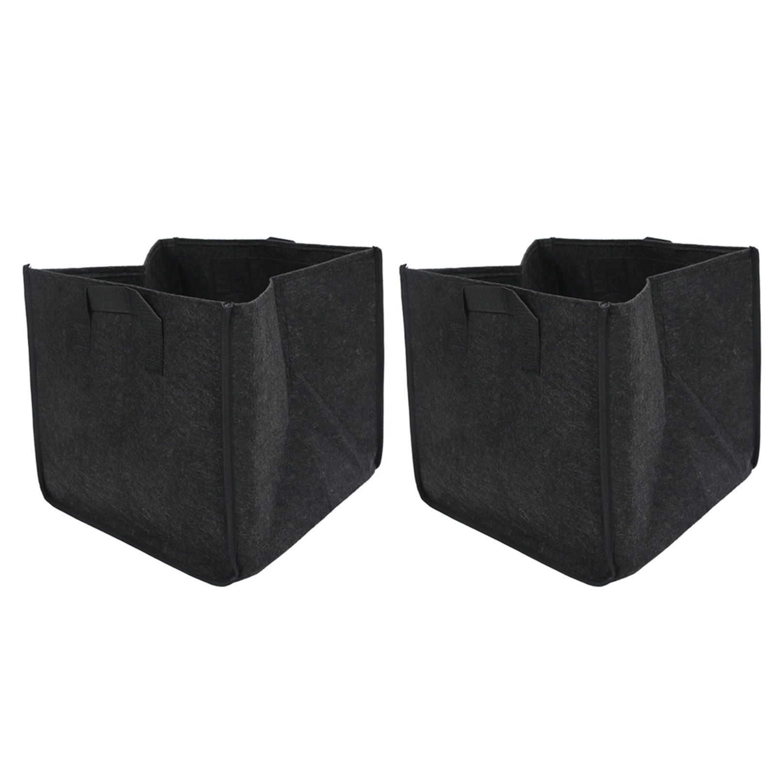 2PCS Plant Grow Bags Felt Vegetable Growing Pots with Handles Flower Planting Bed15Gallon 35x35x35cm — image 2