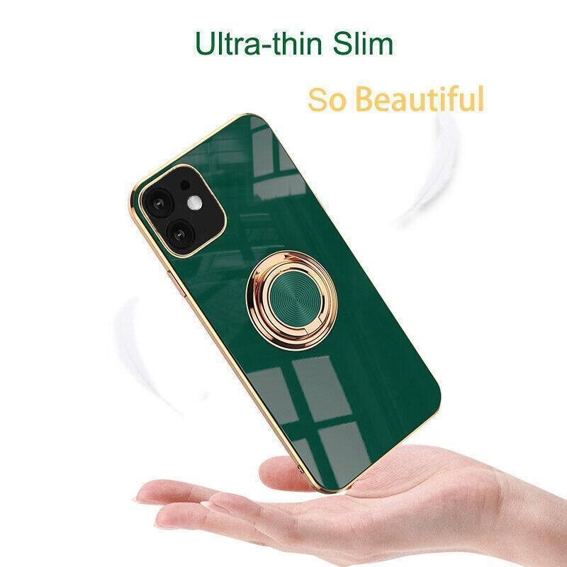 Silicone Ring Stand Case Cover for iPhone 14 13 12 Pro Max — image 4