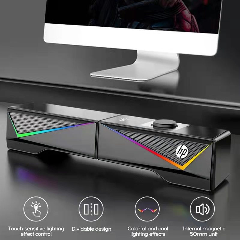 HP DHE-6005 Wired RGB Gaming Surround Soundbar Stereo Speaker โ image 4
