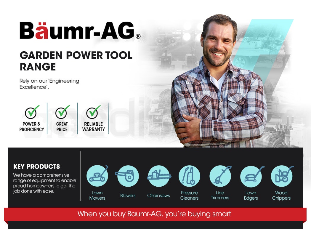 Baumr-AG 31CC Lawn Edger Petrol 4 Stroke Garden Grass Weed Trimmer Blade Cutting โ image 2