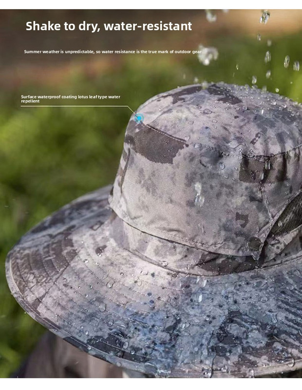 Light Grey Dual Solar Fan Hat with Rechargeable Battery - Wide Brim UPF 50+ Sun Protection Bucket Hat for Fishing & Outdoor Work — image 5