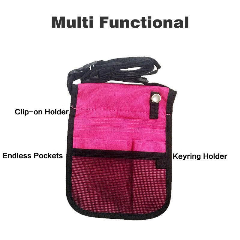 Nurse Pouch Waist Bag Medical Tool Organizer Pocket Belt with Keyring - Light Blue โ image 5