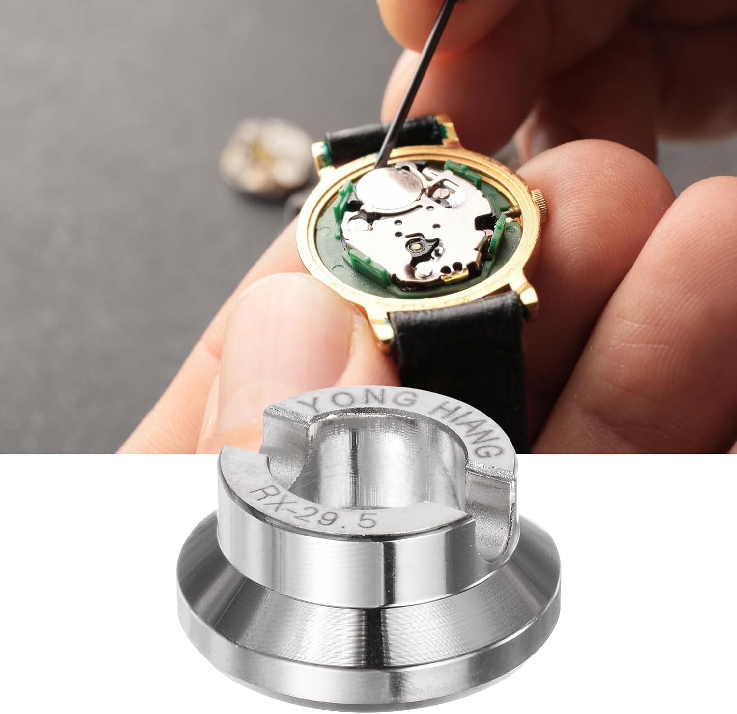5537 Watch Case Opener Dies, 29.5mm Alloy Steel Watch Back Cover Remover Repair Accessory for Watch Repair Watchmaker, Silver โ image 4