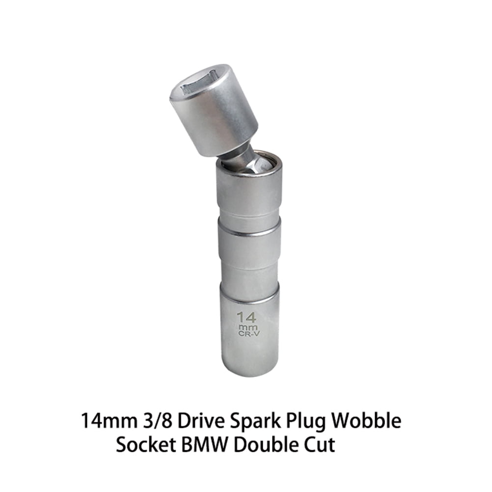 Worgeous Magnetic 12 Angle Spark Plug Sleeve for Car with 14mm 3/8 Drive Suitable for Spark Plugs Removal Tool Socket Silver carbon steel โ image 2