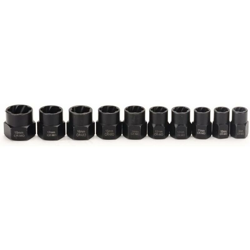 Durable High Quality 11 Piece 9.5mm Impact Bolt Extractor Tool Set with Tool Box, Perfect Fit, Easy to Use, Good Performance — image 2