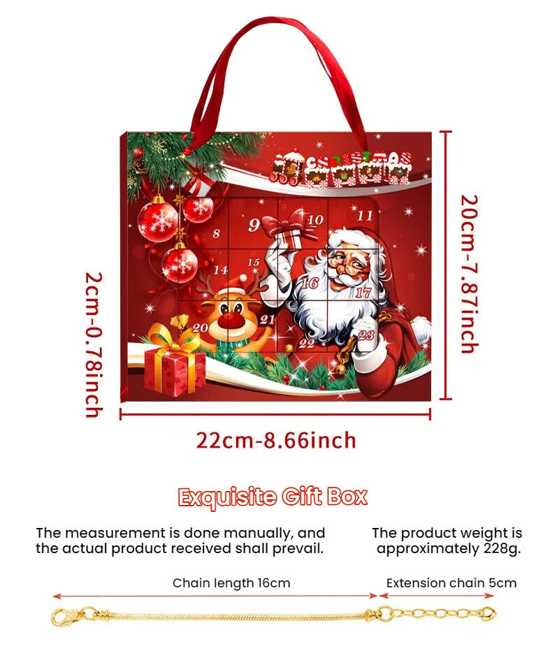 Christmas DIY Jewelry & Craft Advent Calendar for Kids - Fun Festive Toys with Santa, Tree & More(20*22*2cm) โ image 3
