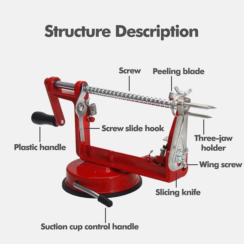 3 in 1 Manual Apple Peeler Corer Slicer Red Fruit Cutter for Kitchen Use โ image 6