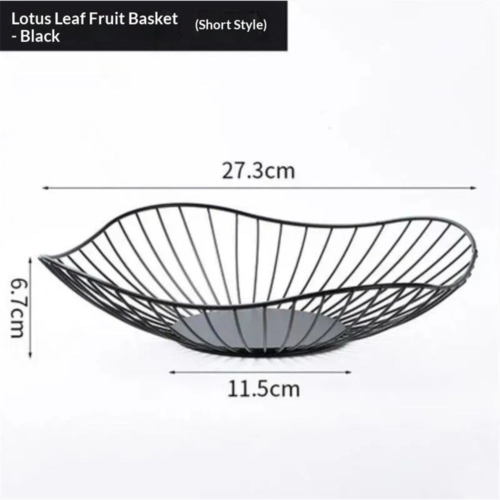 Iron Fruit Basket - Black Fruit Bowl for Kitchen Counter - Wire Storage Basket for Vegetable Snack Candy - Square Fruit Holder for Countertop - 10.7 Inches — image 2