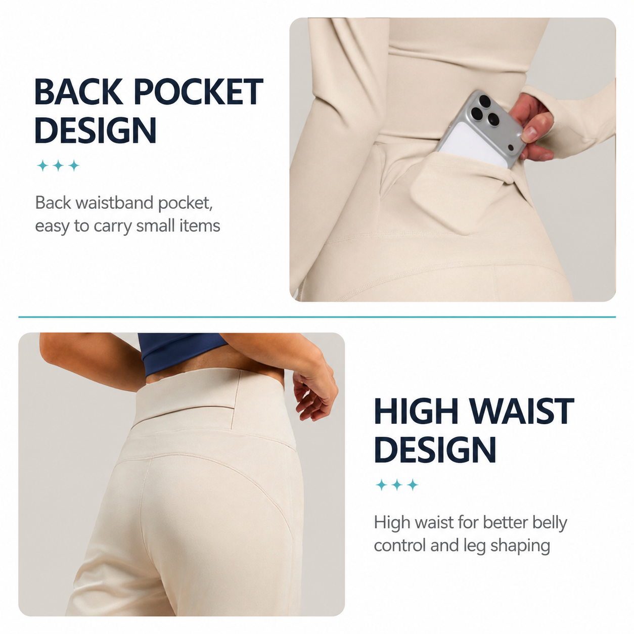 Women's High Waist Yoga Pants (L size)- Grey Loose Straight Leg Full Length Trousers with Rear Waist Pocket for Pilates, Studio Workouts, Lounging โ image 4