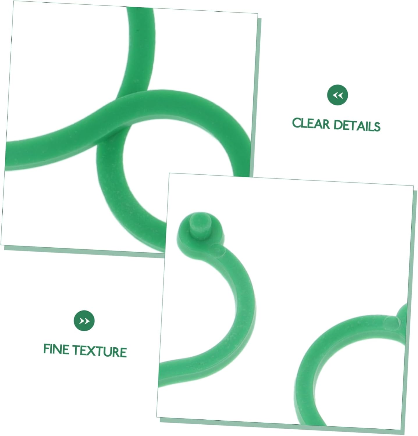 100 Pieces Plant Support Clips for Climbing Stems and Cut Flowers, Reusable Garden Ties for Indoor Plants, Vases and Flower Arranging, Green — image 4