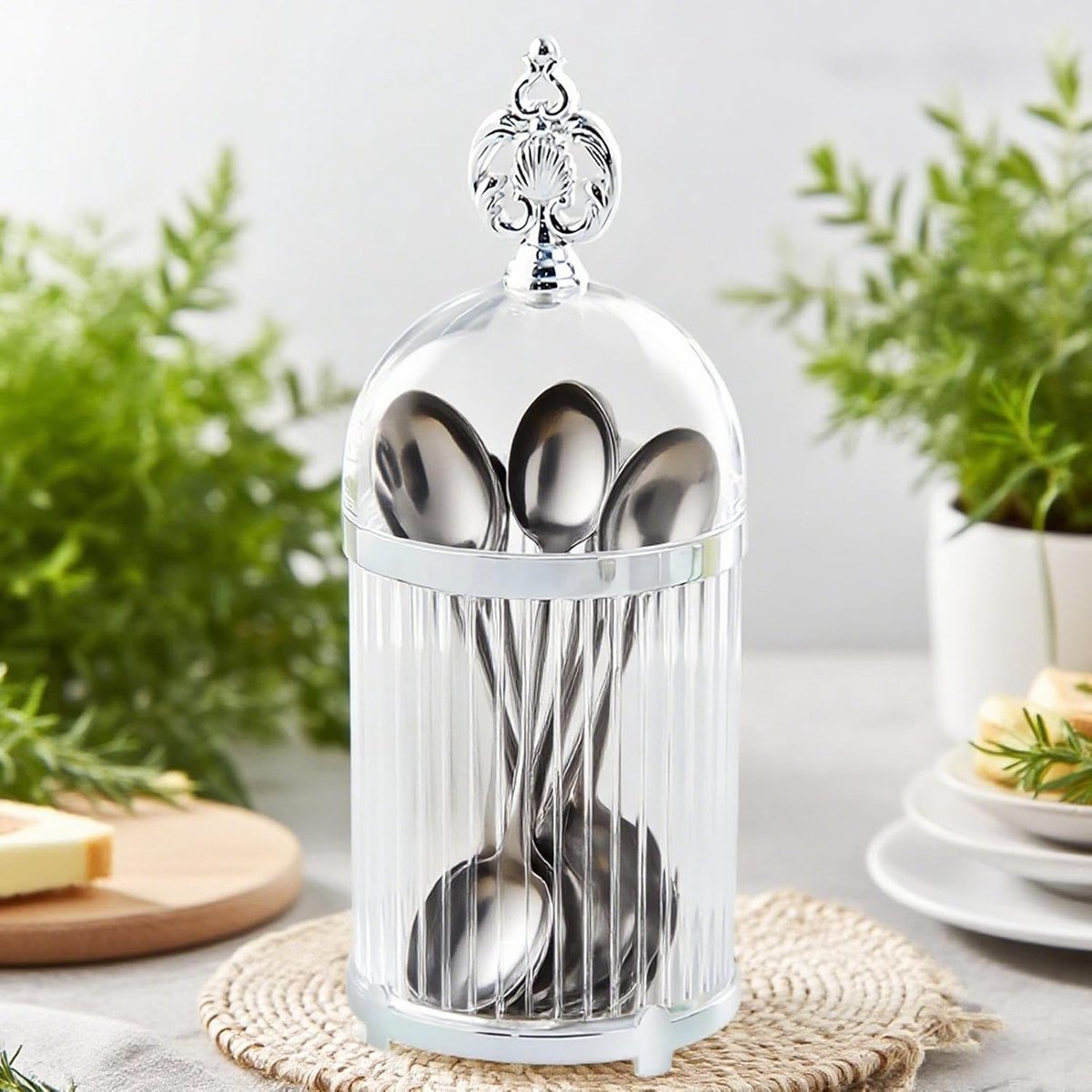 Cutlery basket - kitchen utensil storage rack - cutlery tray - cutlery holder - multifunctional storage unit, food container suitable for party kitchens โ image 6