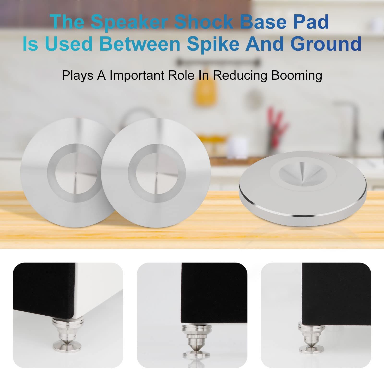 4Pcs Stainless Steel HiFi Audio Speaker Spike Pads Mats Speaker Isolation Stand Feet Cone Shock Floor Protector Base — image 4