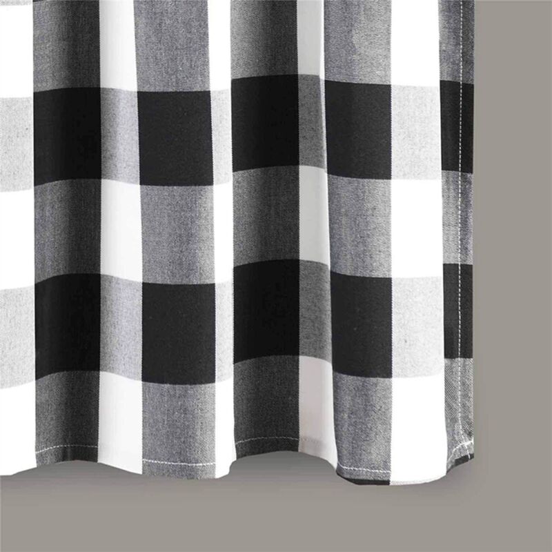 Black & White Checkered Kitchen Curtain, Farmhouse Style, 3-Pack, Window Decoration โ image 4
