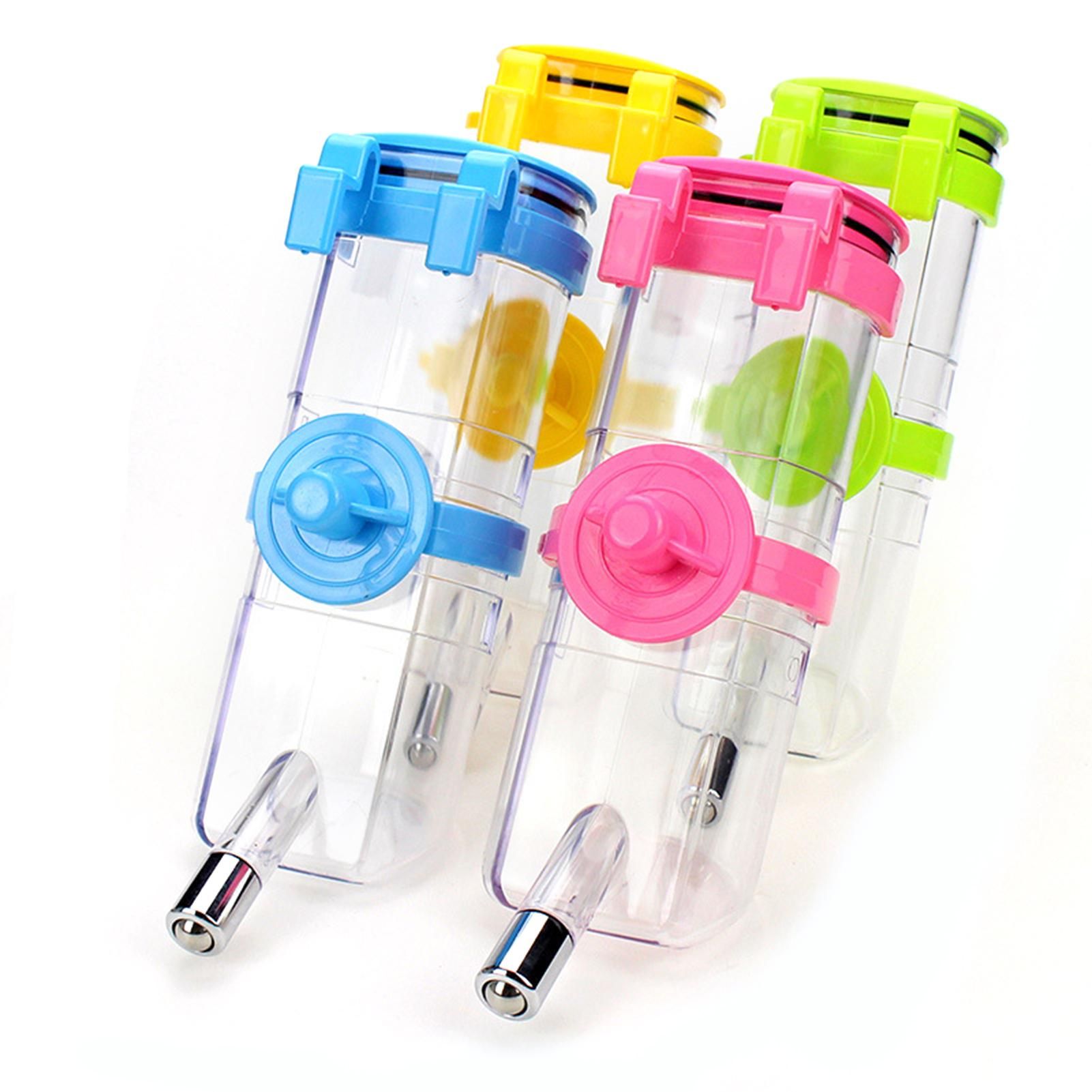 Hanging Pet Water Bottle 350ML Cage Mounted Feeder with Steel Ball Nozzle - Yellow — image 6