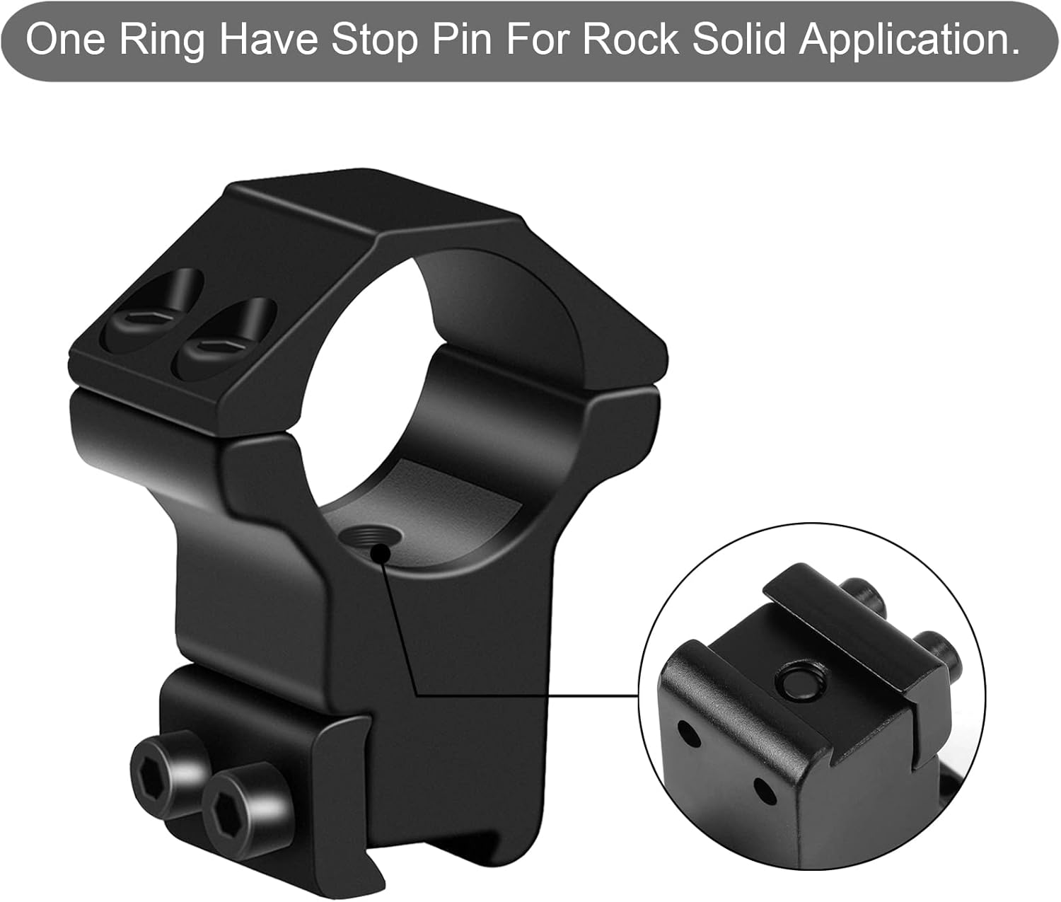 1'' Dovetail Scope Rings, 2 Pack High Profile or Medium Profile 1 Inch Scope Mount Rings for 11mm Dovetail Rails โ image 4