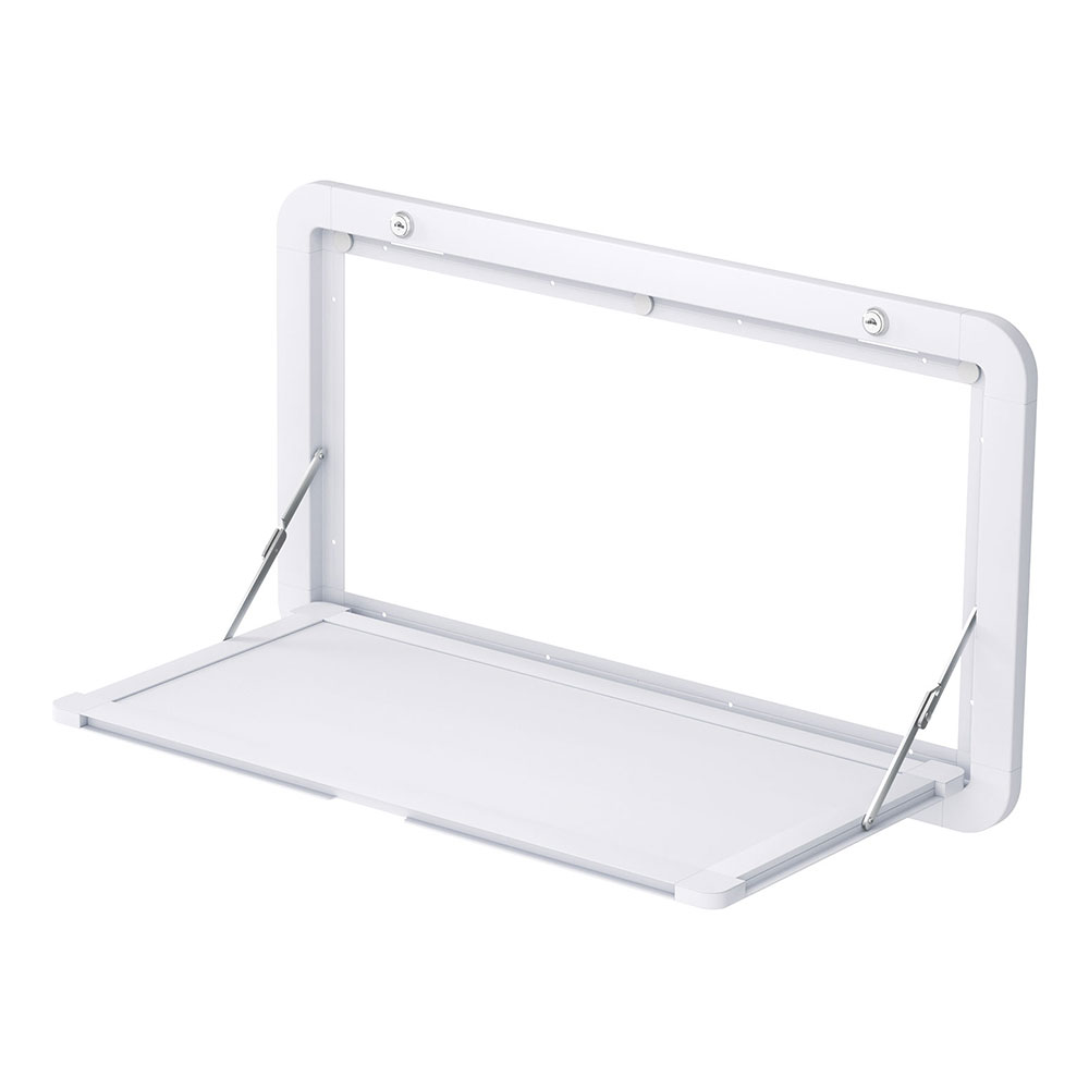Weisshorn Caravan Table 800 × 450mm Folding Lockable White