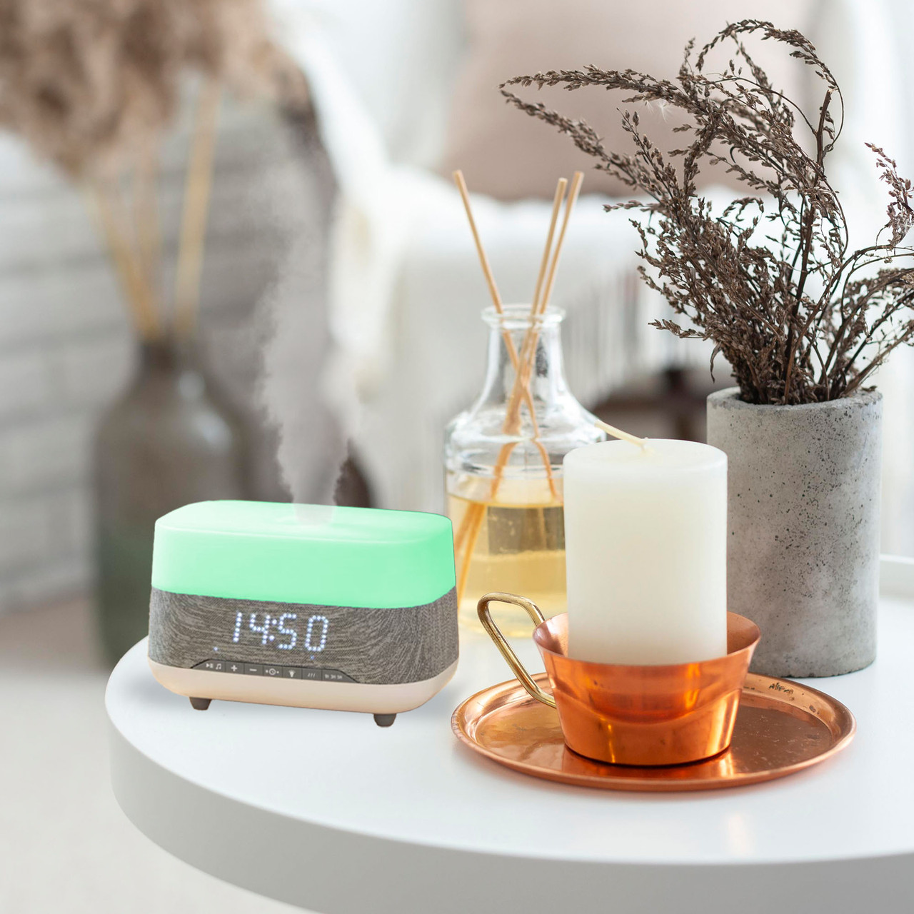 Laser Ambient Diffuser Clock Radio with Bluetooth Speaker & Light โ image 6