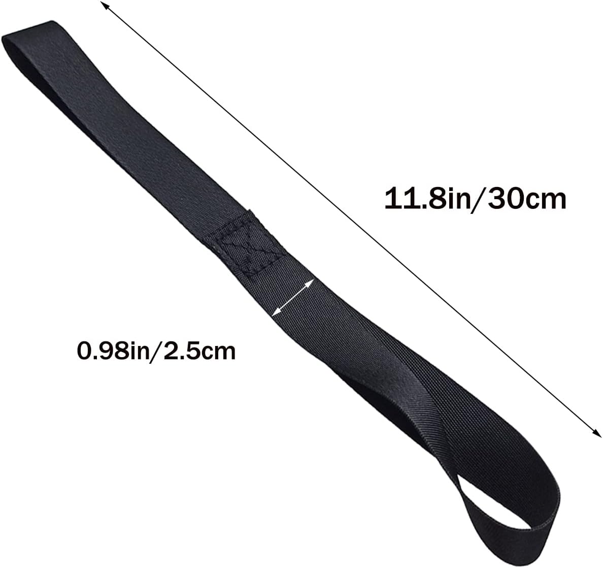 Black Soft Loop Tie Down Straps (6 Pack) 4500Lbs Breaking Strength and 1500Lbs Load Capacity, 12 × 1in Heavy Duty Tie Down Loops for Securing ATV UTV — image 2
