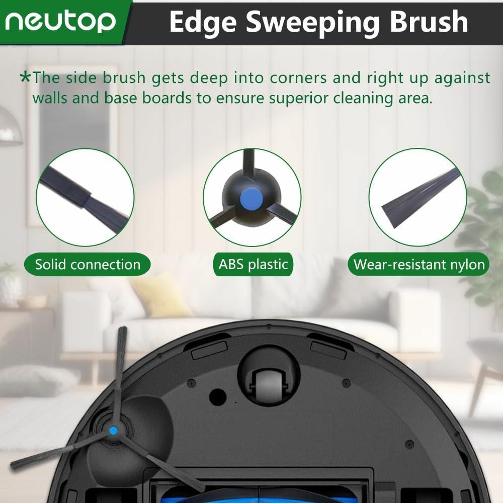 Replacement Parts Compatible with Ecovacs Deebot N30 Omni, N30 Pro Omni, Robot Vacuum Accessories 1 Roller 4 ilter 4 Side Brush 4 Mop Pad 4 Dust Bag โ image 5