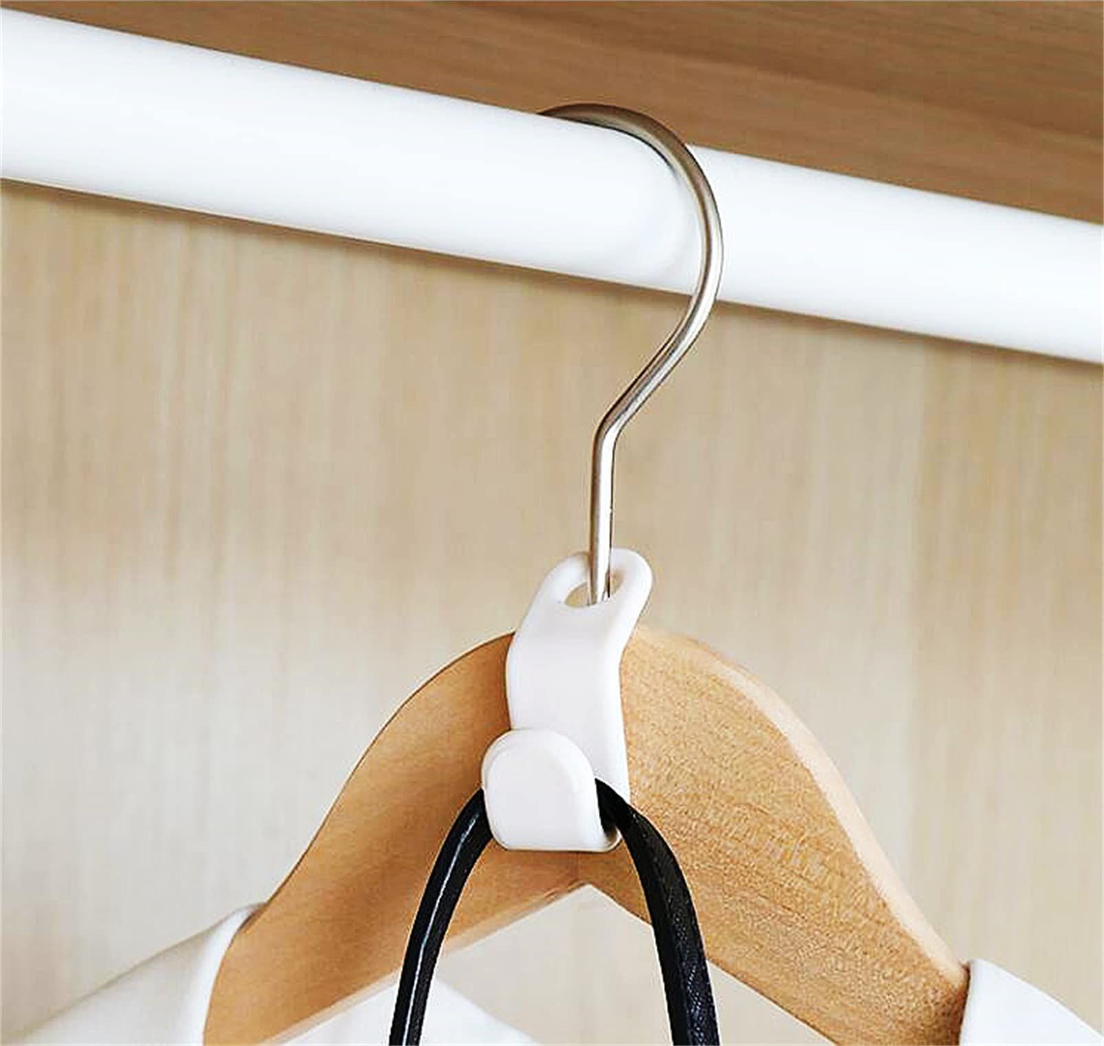 Clothes Hanger Connector Hooks Plastic Cascading Hangers Saving Organizer Hanger Hooks for Heavy Duty(10 PiecesRandom Color) — image 4