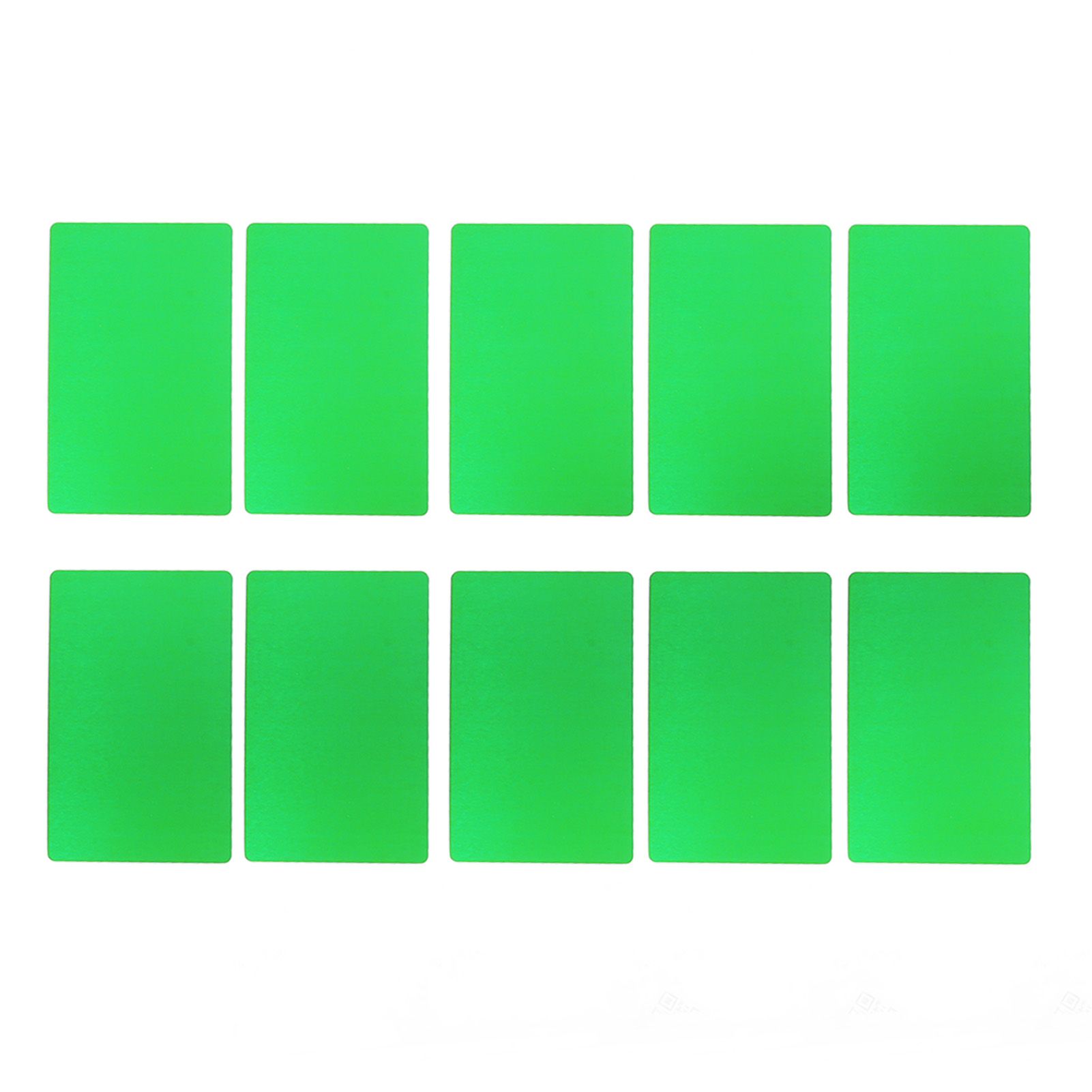 50PCS Business Name Card Laser Engraving Waterproof and Wear Resistant Aluminum Visiting Card for Company Green — image 4
