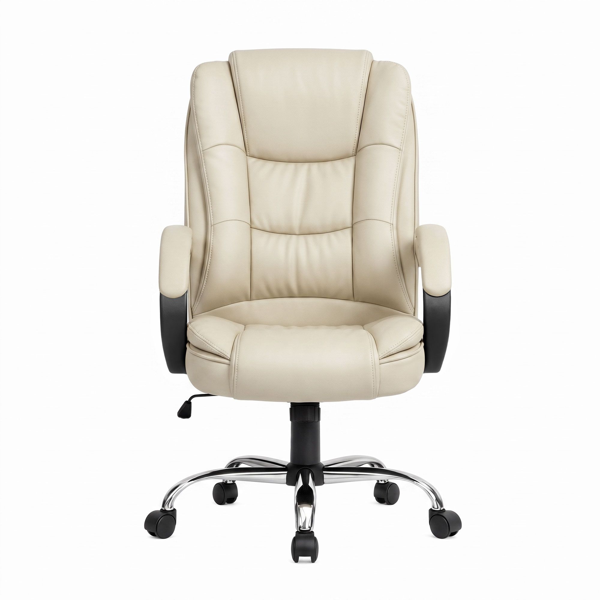Artiss Executive Office Chair Leather Tilt Beige โ image 3