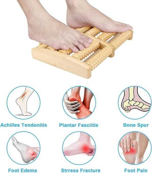 Five-Row Triple Gear Foot Roller Massager — image 2