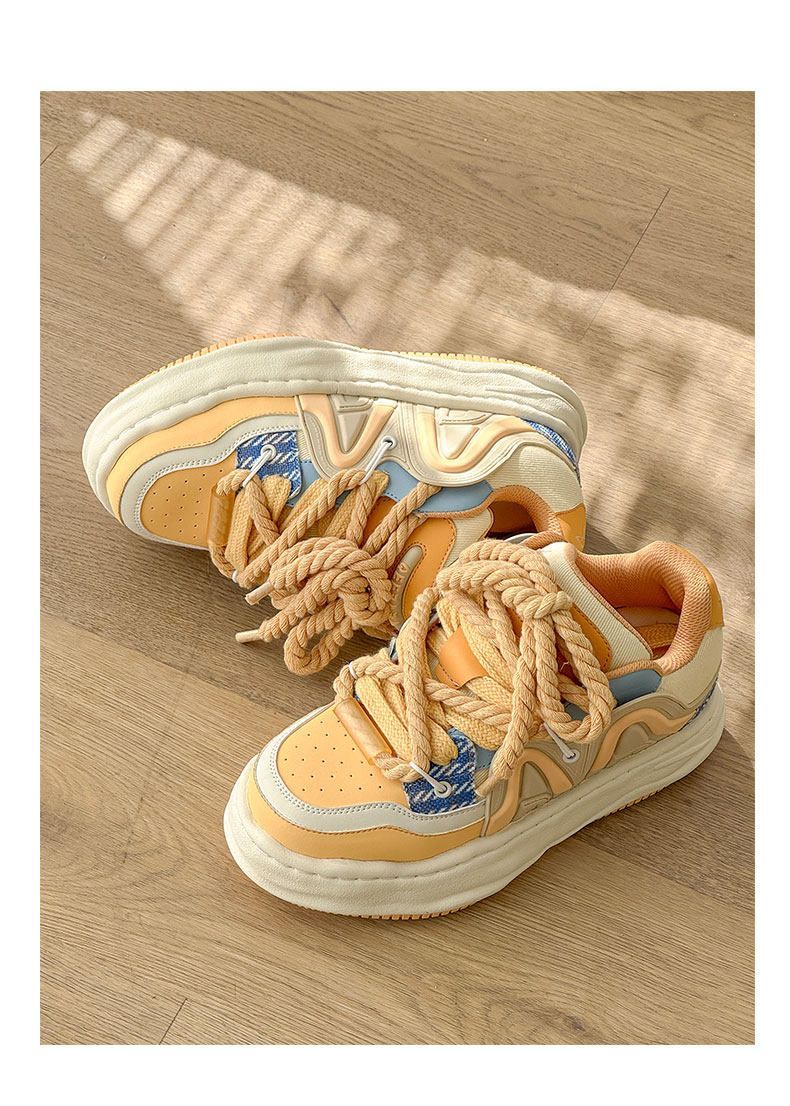 Amber Sneakers Vintage Unisex Shoes Couple Sneakers Classic Court Shoes - Beige - Size 9(AU9/EU42) — image 3
