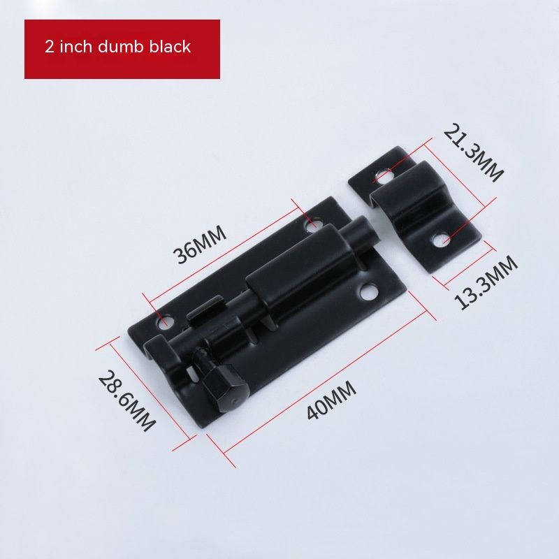 Black Barrel Bolt Lock Aluminum Alloy Slide Bolt Latch 2 Inch Door Latch Lock Security Sliding Lock with Screws Pack of 4 โ image 2