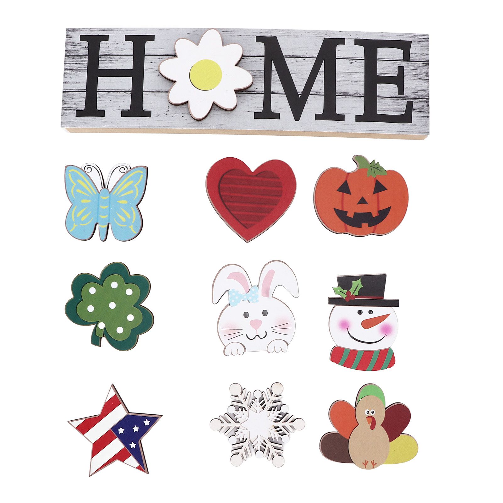 Wooden Home Sign Country Farmhouse Decoration for Home Kitchen Dining Room Fireplace — image 4
