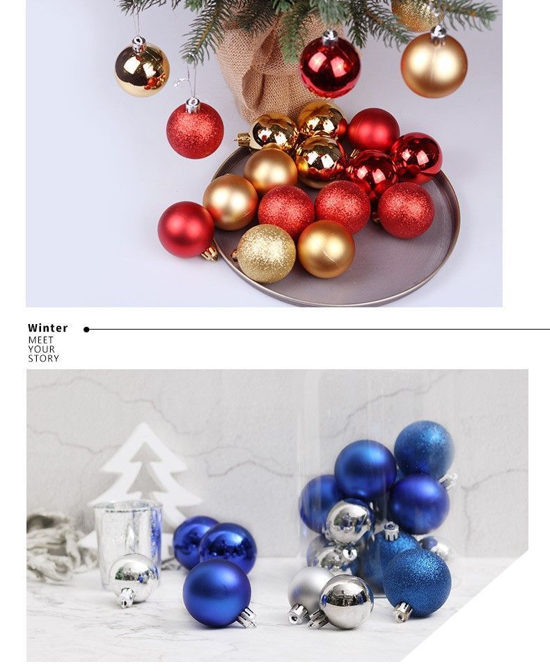24 Count Shiny Plastic Christmas Decor Baubles, Pink 8cm Hanging Spheres to Embellish Christmas Tree and Halloween Themed Party ā image 5