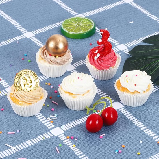 500-pack Mini Cupcake Liners - White - Oil Resistant - Small Cupcake Wrapping Paper - Baking Cups โ image 5
