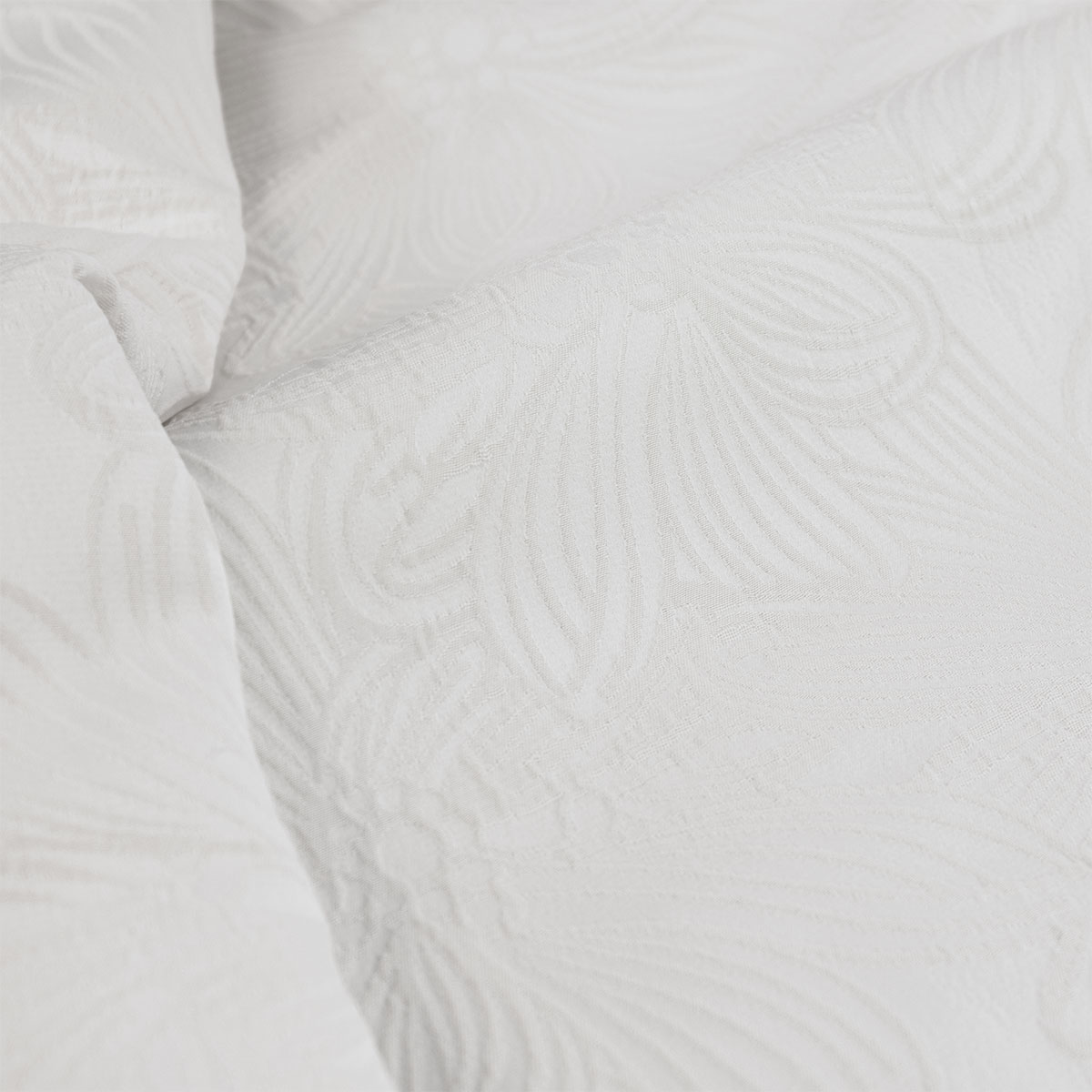 Ardor Avena White Textured Floral Jacquard Quilt Cover Set King โ image 4