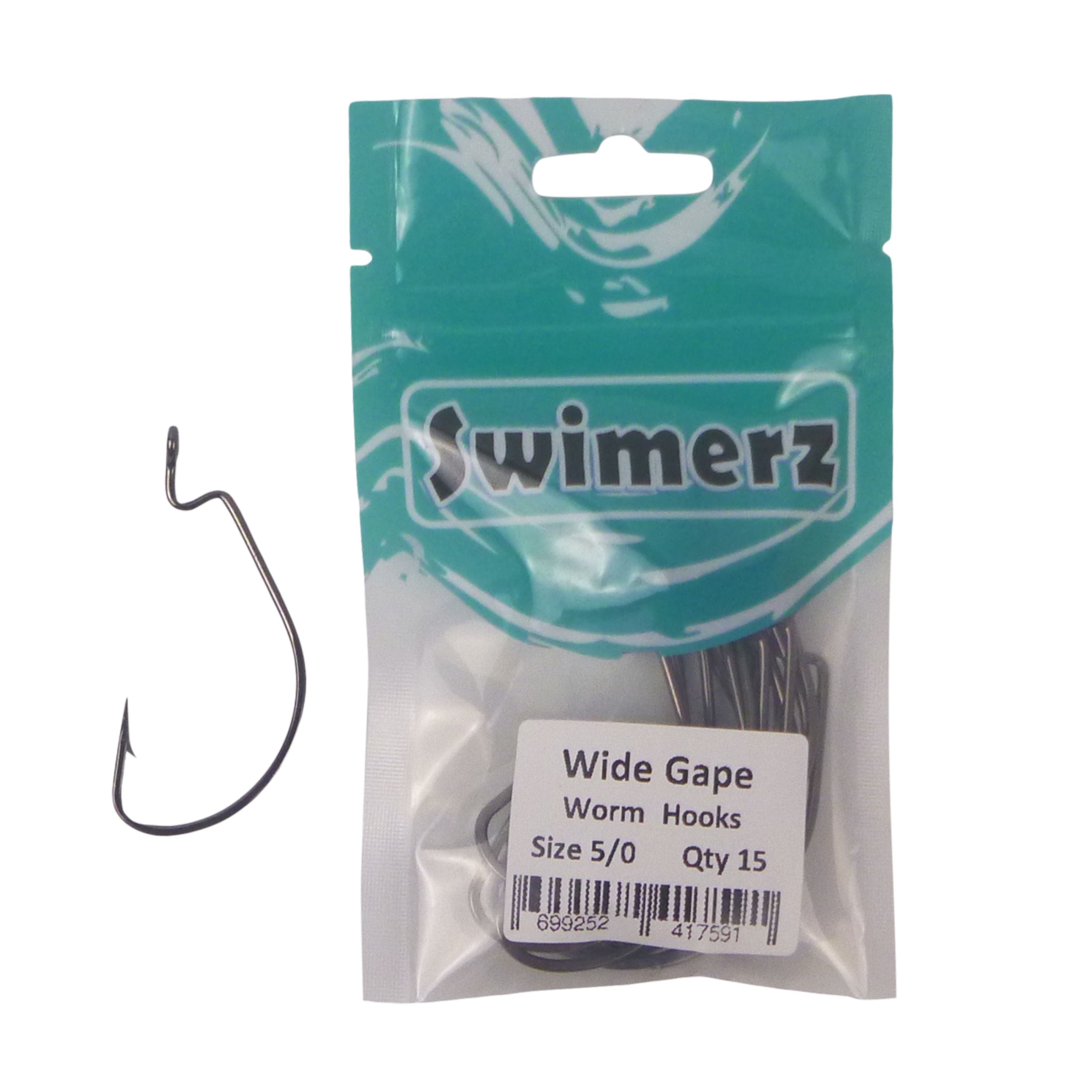 Swimerz 5/0 Wide Gape Worm Hook 15 Pack — image 2