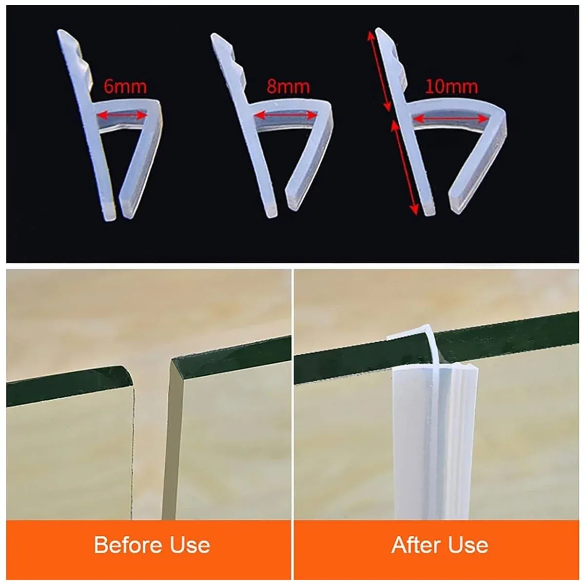 Silicone Sealing Strip Weatherproof Soundproof Door Window Seal for Home Office - 0.6 x 100CM — image 6