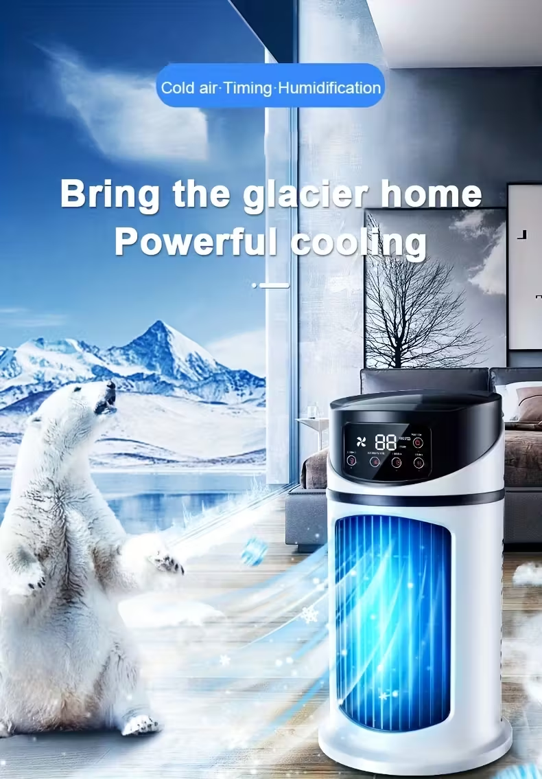 3-second cooling technology! 6-speed USB portable air conditioner humidifier - super silent 25 decibels, 6-hour timer for home / office / dormitory | instant