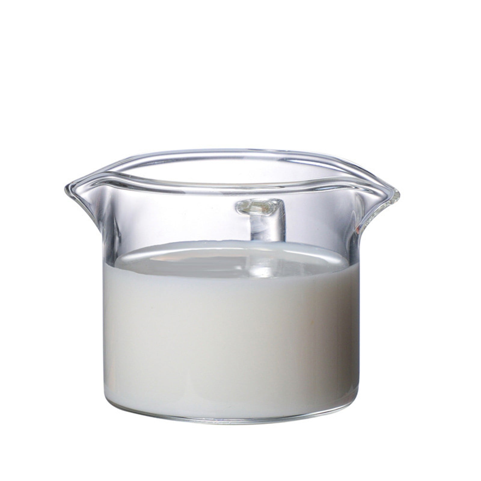 1 Pack Shot Glasses Double Spouts Milk Cup Glass Glass, for Home Kitchen Cooking and Food Preparation, Transparent — image 5