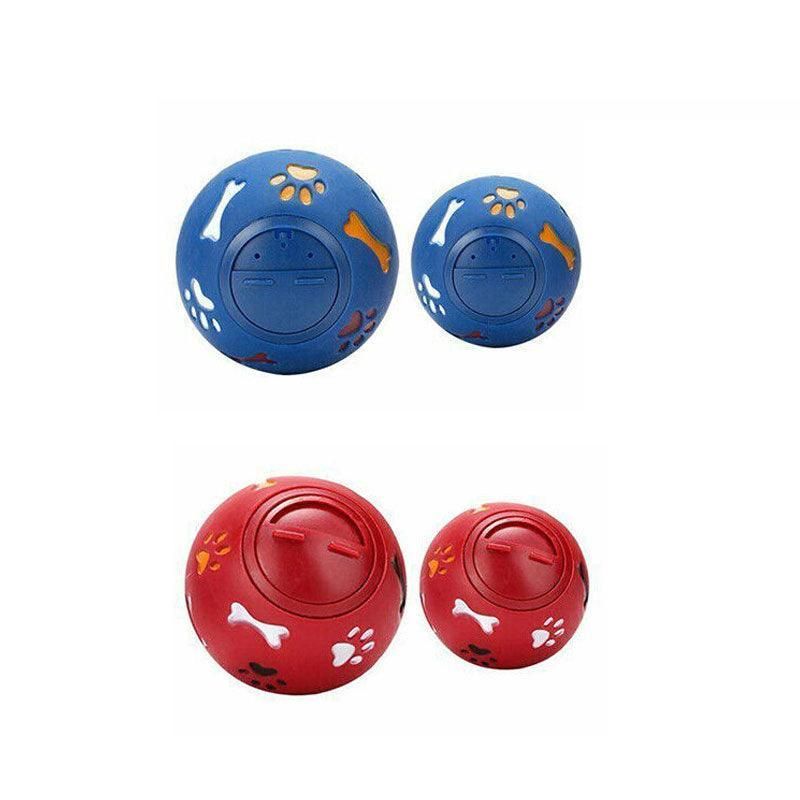 11cm Dog Pet Fun Tough-Treat Ball Tumbler Mental Food Dispenser Feeder Puzzle Toy - Red โ image 3