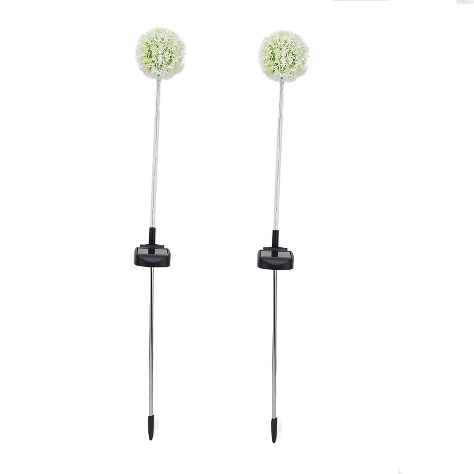 2set Solar Dandelions Garden Lights 6LED Colorful Outdoor Lawn Lamp for Patio Yard Balcony6LED White(2pcs)