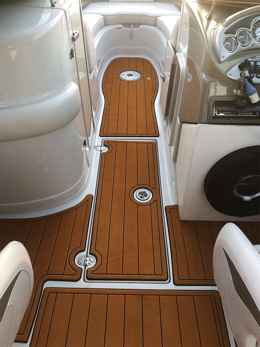 2007 Crownline 220EX Swim Platform Cockpit Boat EVA Foam Teak Deck Floor Pad Mat SeaDek MarineMat Gatorstep Style Self Adhesive — image 6
