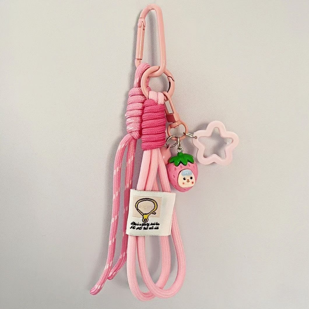 trendy rope keychain, colorful knotted rope, woven decorative lanyard, cute keychain charms, fashion accessories, Australian market, unique keychain, stylish