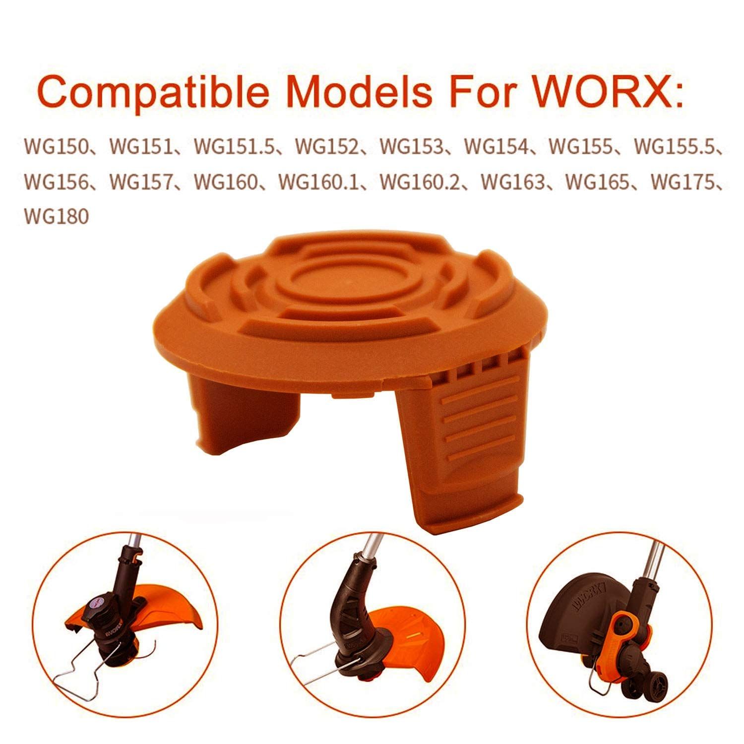 4 Pack Trimmer Replacement Spool Cap Covers, Weed Eater Cap, Weeder Accessories working life since made of Premium ABS Material — image 4
