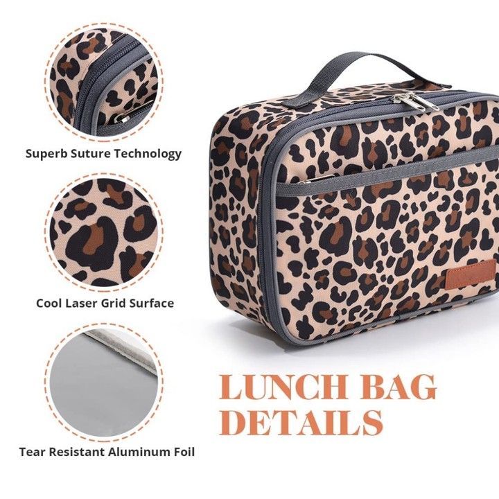 Insulated reusable lunch bags for boys and girls, insulated lunch boxes with waterproof lining, school hot and cold lunch boxes — image 5