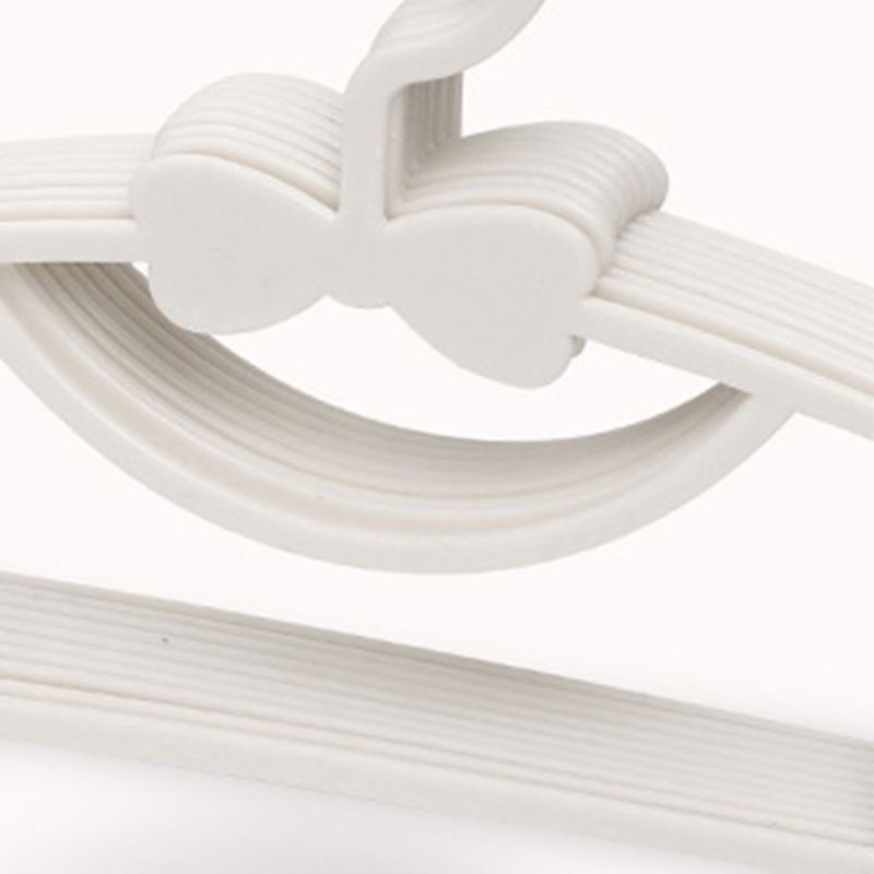 10PCS Kids Storage Hangers Plastic Thicken Bow Knot Coat Drying Hanger for Toddler Baby White โ image 4