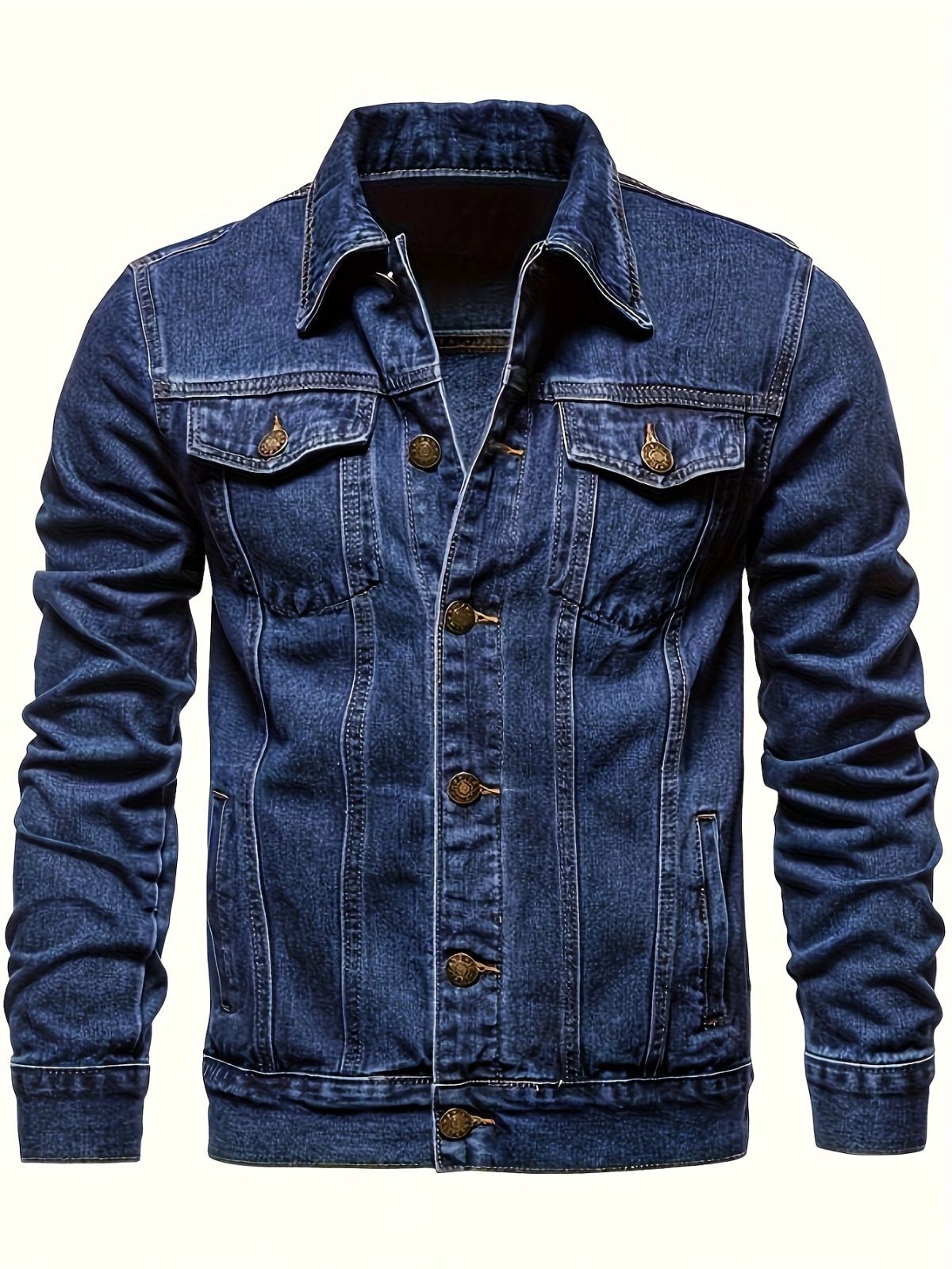 Men'S Formal Shirt Slim Fit Dress Shirt Long Sleeve Shirt Printed Shirt - Dark Gray - Size 2XL(AU 2XL/EU54) โ image 3