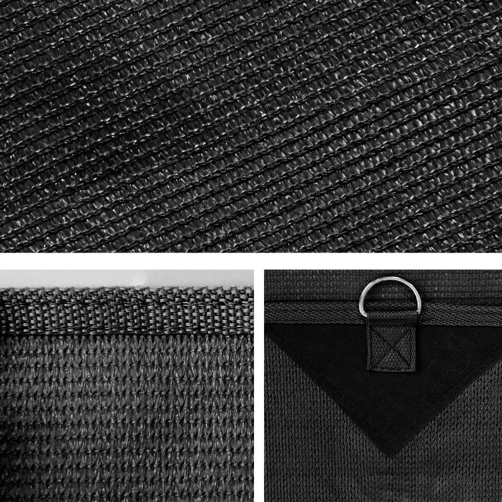 Caravan Privacy Screen Roll Out Awning 1.95x2.2M Sun Shade End Wall Side Black — image 2