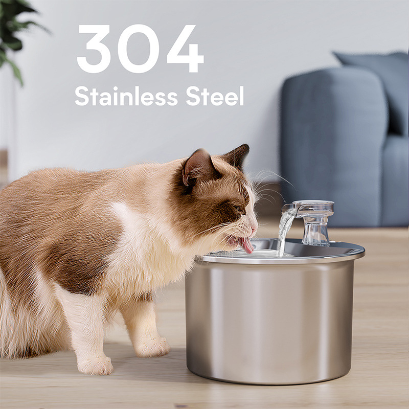 Beginner Package Stainless Steel Pet Water Fountain with Automatic Power-Off -Plug Not Included โ image 3